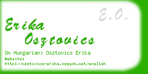 erika osztovics business card